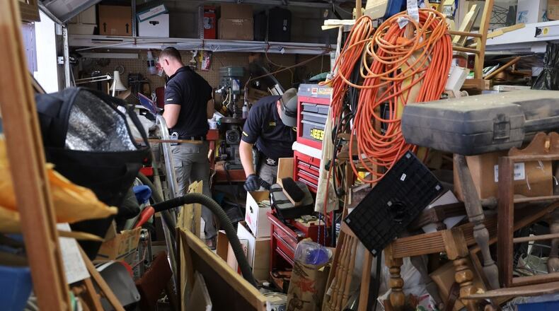 This photo provided by San Luis Obispo County Sheriff's Office shows authorities conducting a search on Wednesday, May 6, 2026, at a home in Arroyo Grande, Calif., connected to the man convicted of killing Kristin Smart. (San Luis Obispo County Sheriff's Office via AP)