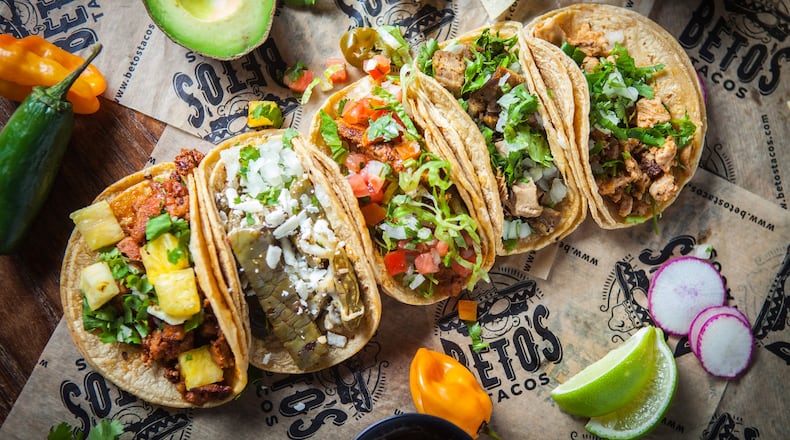 A selection of tacos from the menu of Beto's Tacos / Beto's Tacos Facebook page