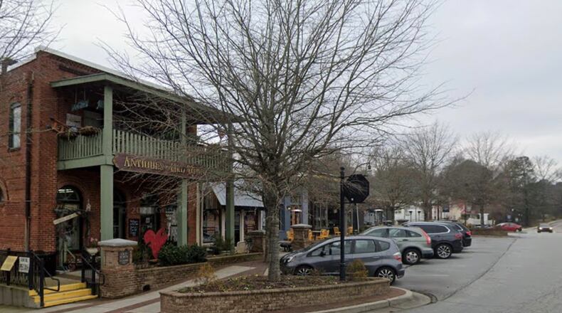 Lilburn recently updated signage standards within the Main Street Hospitality Zone and larger Town Center Overlay District. (Google Maps)