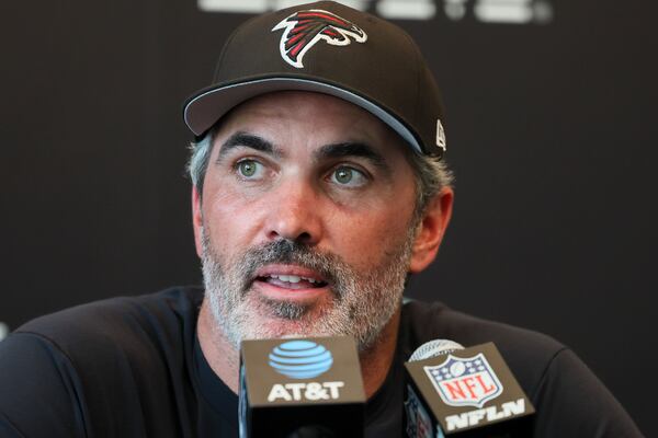 The Falcons must decide whether they want to keep three quarterbacks, and coach Kevin Stefanski says “everything” — health of Tua Tagovailoa and Michael Penix Jr. included — factors into the final outcome. (Jason Getz/AJC)