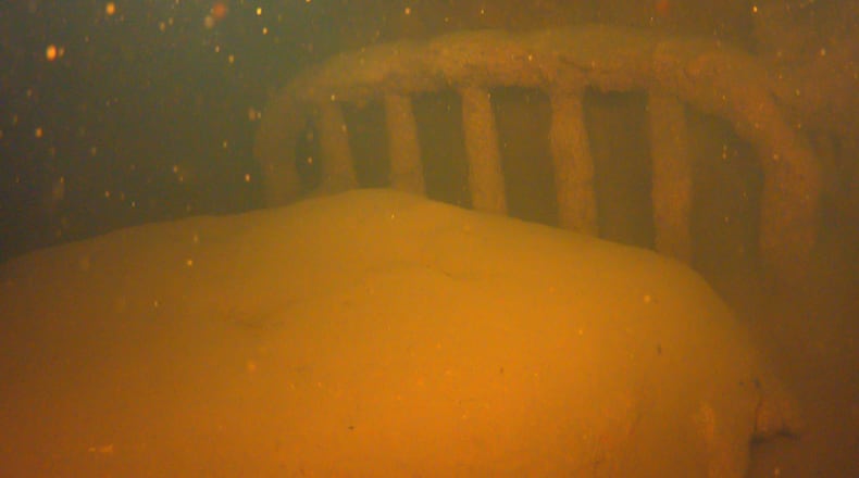 A bed remains hauntingly preserved deep inside the USS Arizona, which was bombed and sunk to the bottom of Pearl Harbor 75 years ago. Using a HD, 3D image “self-spooling submersible,” documentary filmmakers, working in conjunction with the National Park Service and other experts, were able to capture images in parts of the Arizona were humans haven’t been since the surprise attack by the Japanese on Dec. 7, 1941. The result is a documentary, “Pearl Harbor: Into the Arizona,” which can be seen starting Wednesday on streaming video on demand service CuriosityStream. Photo courtesy of CuriosityStream.