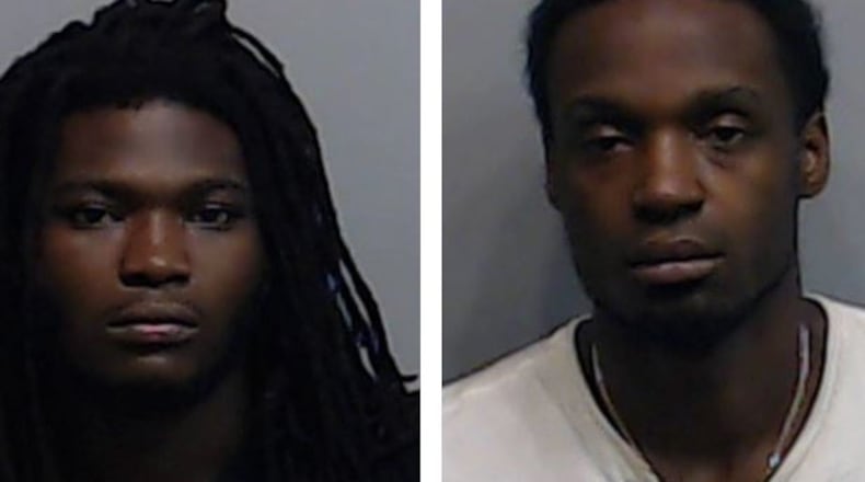 Andraus Betts (left) and Kenneth Hayes were arrested in connection with a violent home invasion in Johns Creek. (Credit: Johns Creek Police Department)