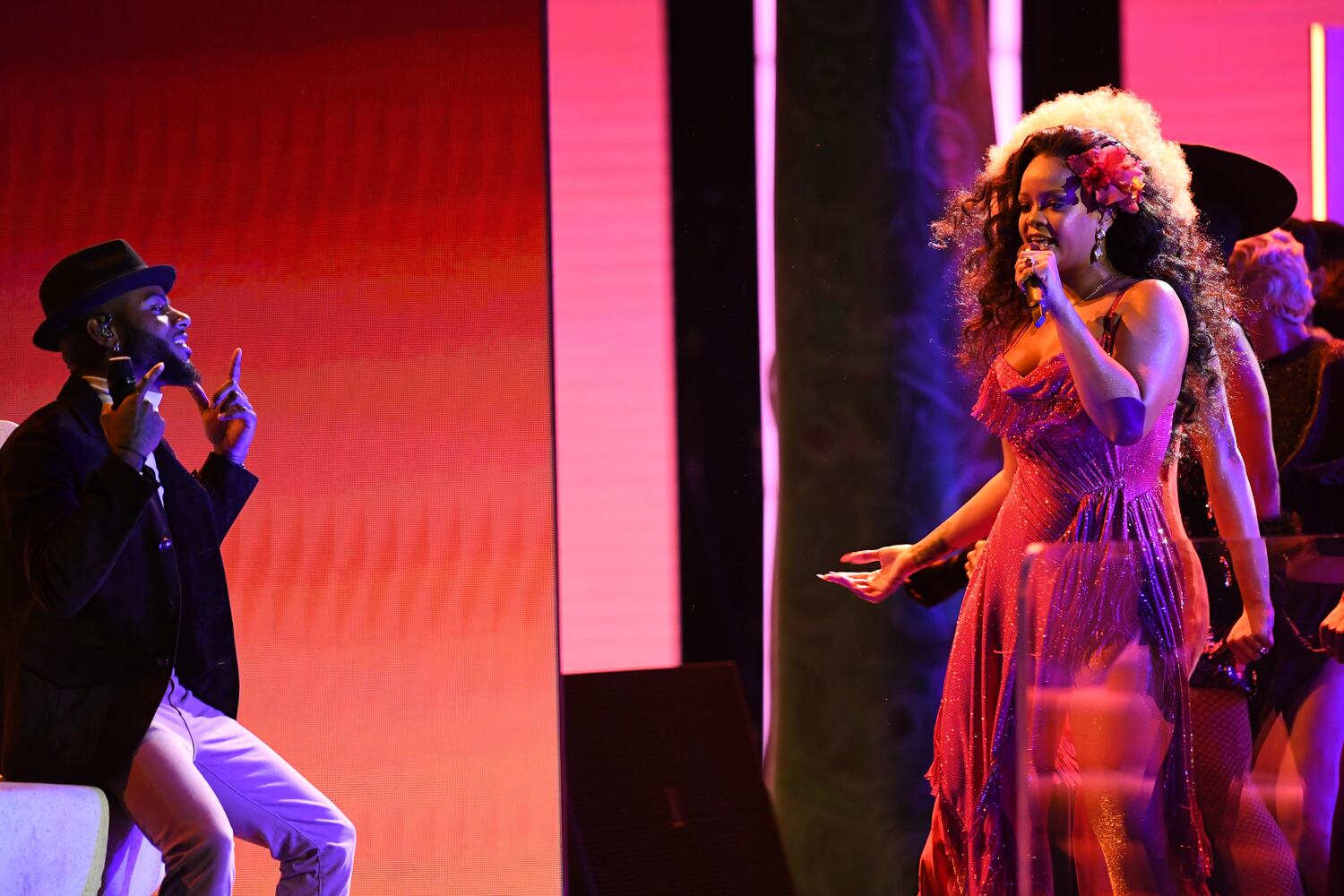 Photos: Rihanna, DJ Khaled, Bryson Tiller perform 'Wild Thoughts' at Grammys