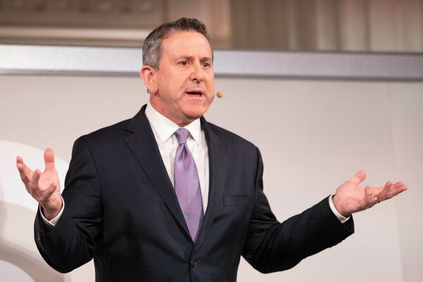 Brian Cornell, chairman of the board and CEO of Target, speaks at a financial community meeting, Tuesday, March 5, 2019, in New York. (Mark Lennihan/AP)