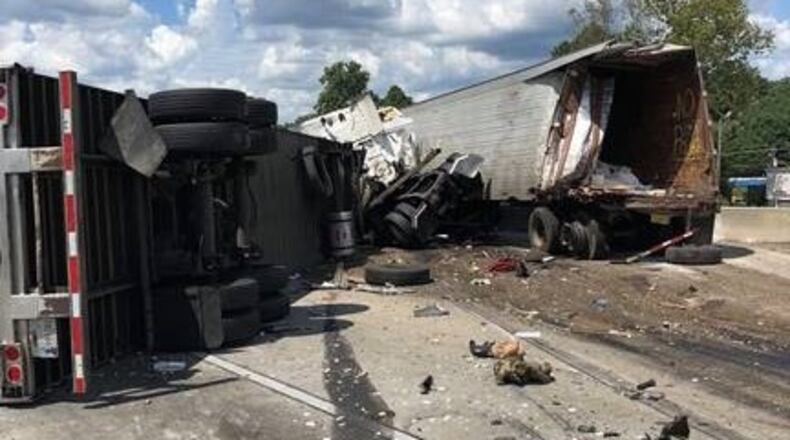 The wreck shut the road down for over two hours.