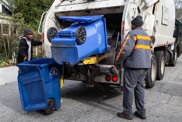 Recycling is picked up in Atlanta last year. CONTRIBUTED BY PHIL SKINNER