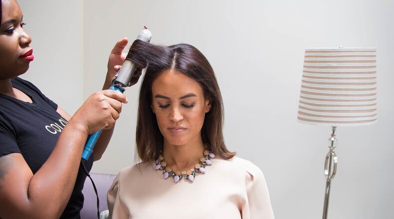 Women can have their hair styled in the comfort of their own home. Photo courtesy Debra Shigley.