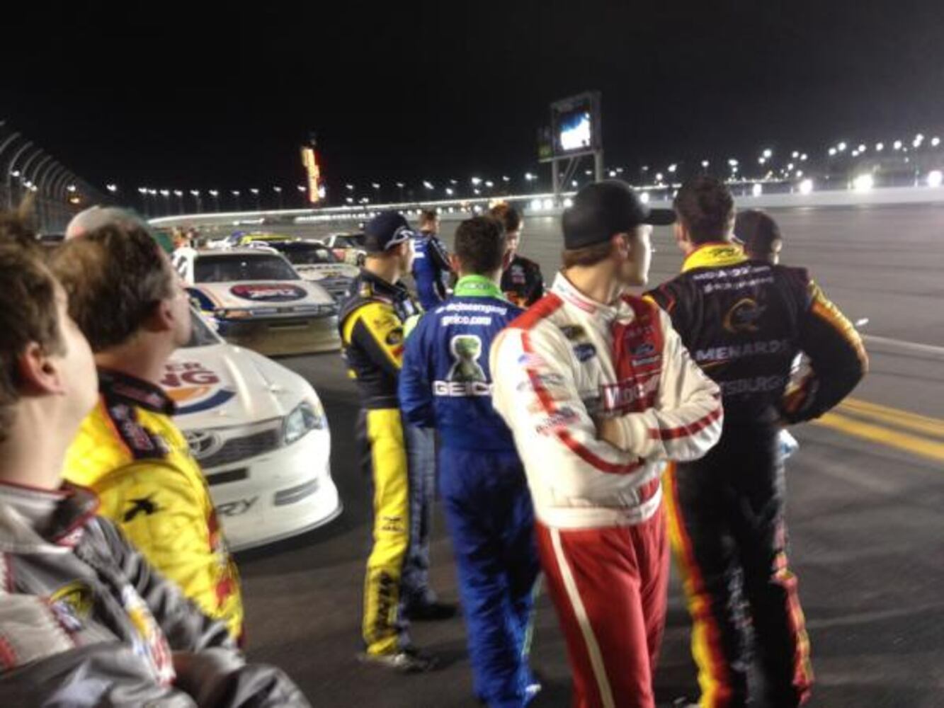 Brad Keselowski tweets from his car