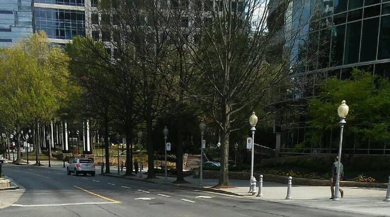 Atlanta officials sent us a photo of the newly-fixed area on Peachtree Road. Photo/Submitted.