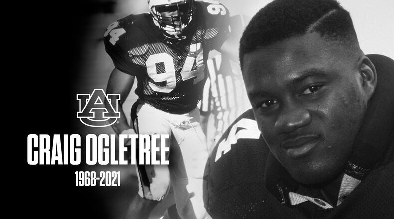 Craig Ogletree had 11 sacks in 1989. Photo from Auburn University