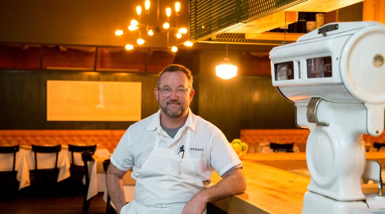 Chef Shaun Doty at The Federal restaurant in Midtown Atlanta. He co-owns it with Lance Gummere.