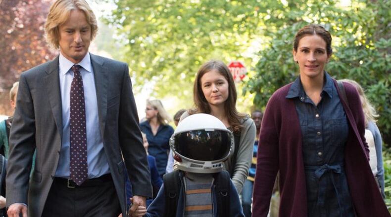 Owen Wilson, Julia Roberts and Jacob Tremblay in “Wonder.” (Lionsgate)