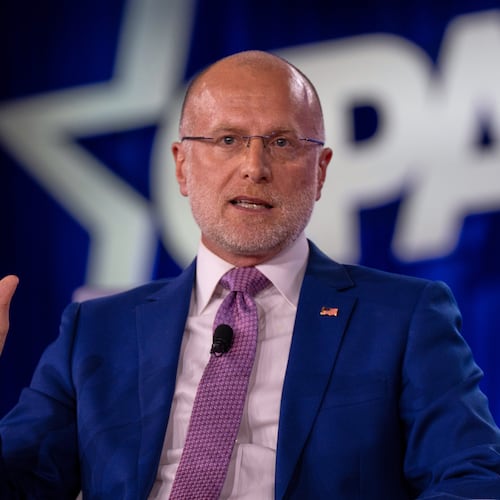 FILE - Federal Communication Commission (FCC) chairman Brendan Carr speaks at the Conservative Political Action Conference (CPAC) in Dallas, March 27, 2026. (AP Photo/Gabriela Passos, File)