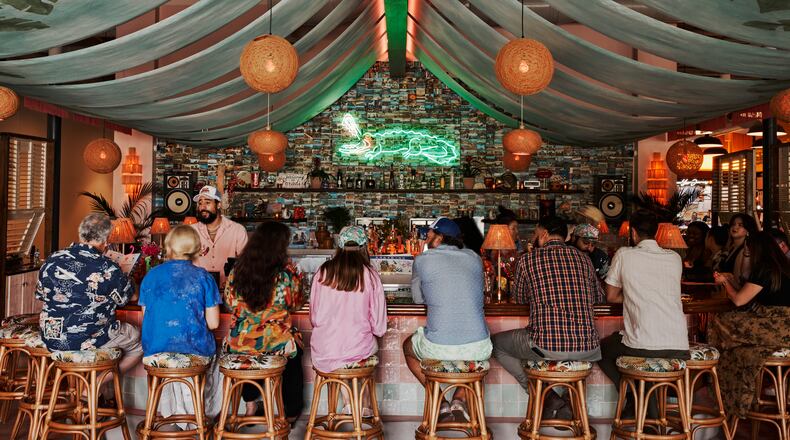 Cocktail bar Strangers in Paradise opens tomorrow in the Lee + White food hall.