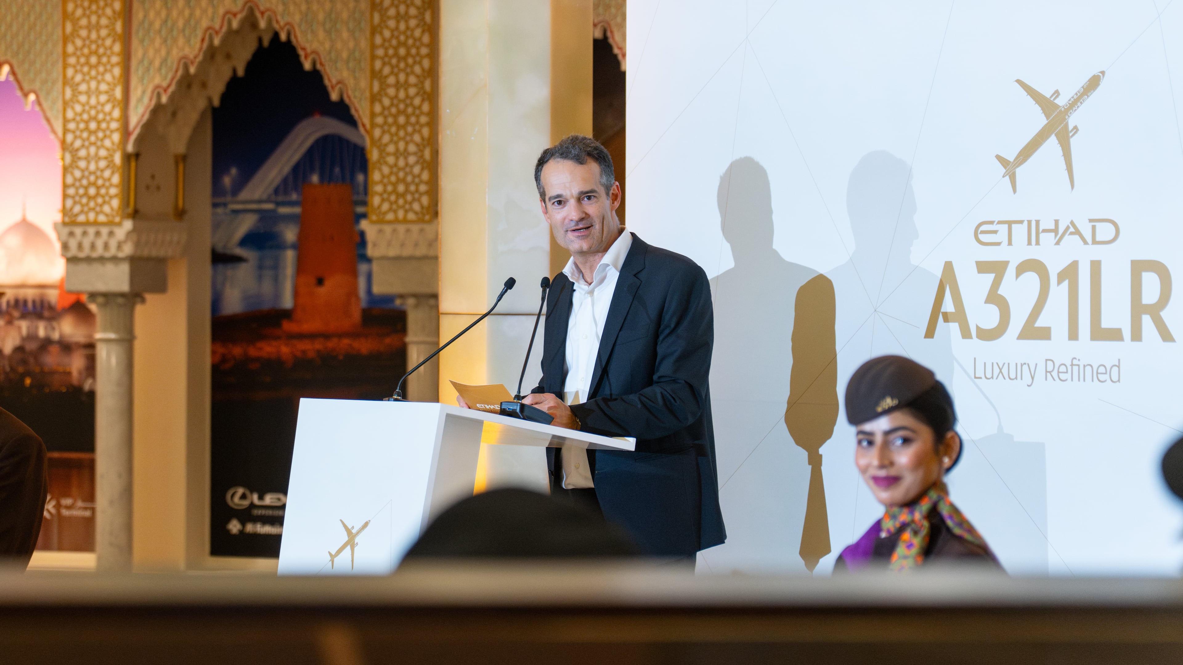Antonoaldo Neves, CEO of Etihad Aviation Group, recently visited his newest U.S. market in Atlanta. The company launched Atlanta's first nonstop route to Abu Dhabi in July and will move to daily service in November. (Courtesy of Etihad Airways)