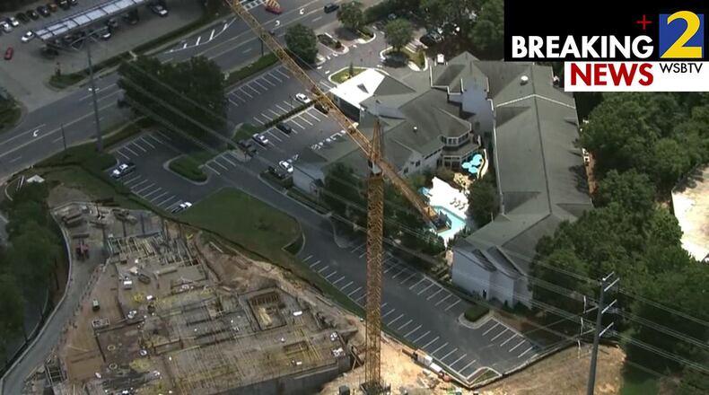 The incident led to a power outage in the area near Cobb Parkway and Cumberland Boulevard. (Credit: Channel 2 Action News)