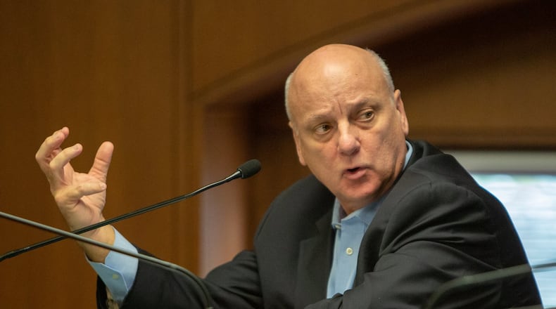 State Sen. Brandon Beach speaks during a meeting at the Georgia Capitol. (Photo by Phil Skinner)