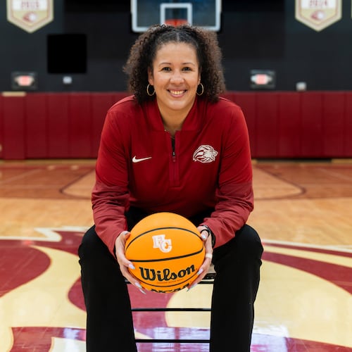 A star player in high school and college, Christi Thomas is now head girls basketball coach at Hebron Christian. (Courtesy of Hebron Christian School)