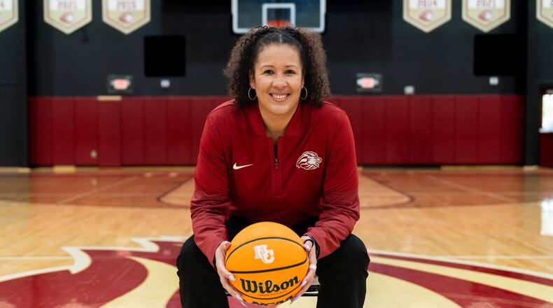 A star player in high school and college, Christi Thomas is now head girls basketball coach at Hebron Christian. (Courtesy of Hebron Christian School)