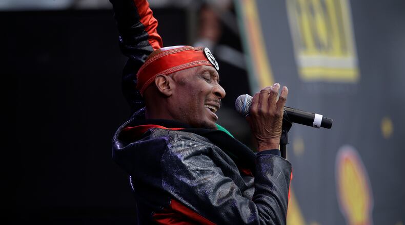 FILE - Jimmy Cliff performs at the New Orleans Jazz and Heritage Festival in New Orleans, Friday, May 3, 2013. (AP Photo/Gerald Herbert, File)