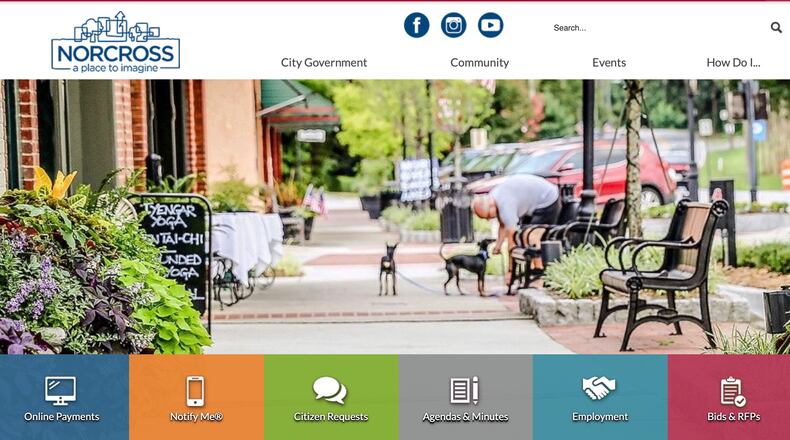 Norcross unveils new, improved website with fresh new look. (Courtesy City of Norcross)