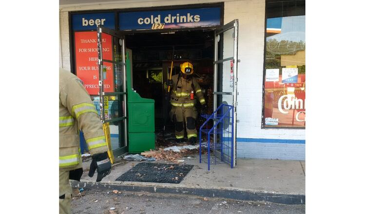 Firefighters responded to a fire at a Lilburn gas station Wednesday afternoon.