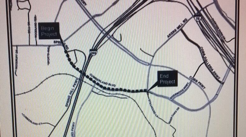 Cumberland Boulevard will receive about $8.8 million in improvements with Cobb County paying nearly $6.9 million. Courtesy of Cobb County