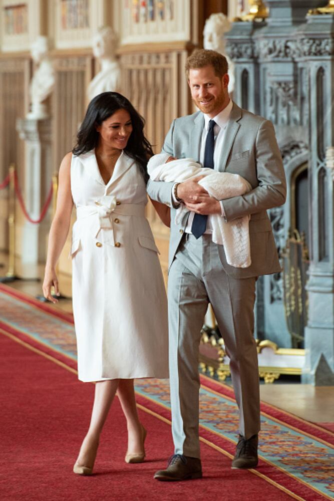 Photos: Prince Harry and Meghan Markle reveal royal baby