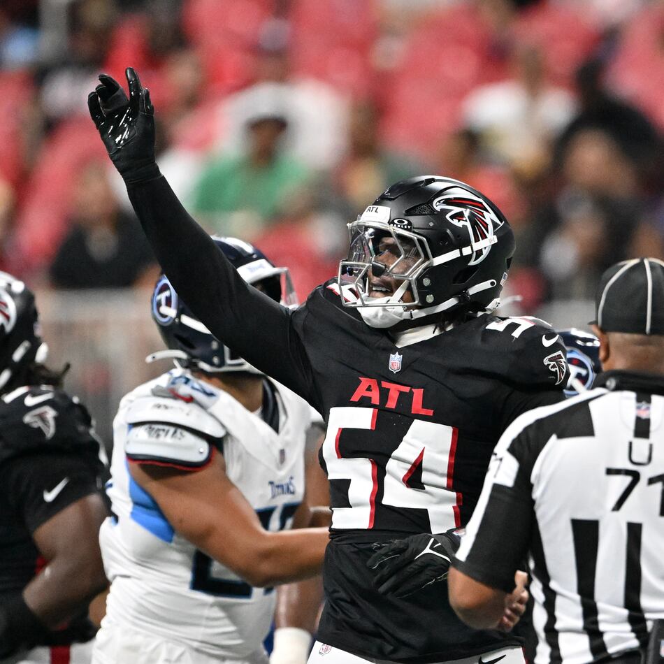 Falcons defensive tackle Brandon Dorlus is entering his third NFL season and his first as the engine within Atlanta’s defensive line — but his identity remains unchanged. (Hyosub Shin/AJC 2025)