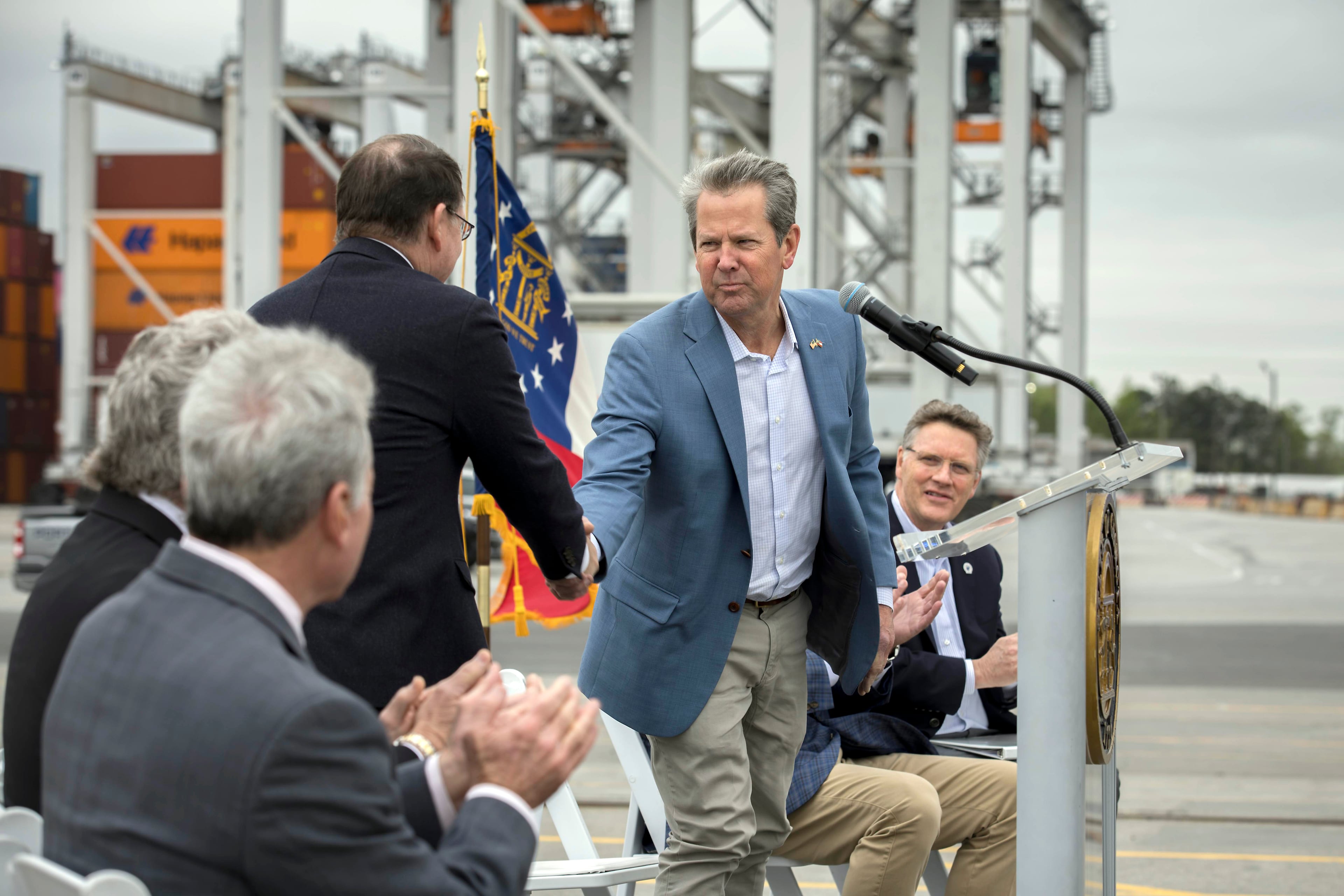 Gov. Brian Kemp visited the Savannah Garden City Terminal earlier this year.