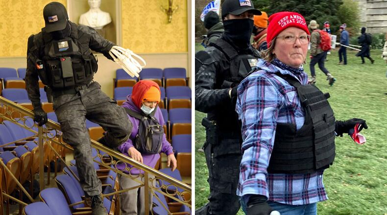 Eric Gavelek Munchel, aka "Zip-tie guy," is being held as he awaits trial for his alleged role in the Jan. 6, 2021, attack on the U.S. Capitol. His mother, Lisa Marie Eisenhart, also arrested in connection with the incident, is complaining about the restrictive conditions in jail. (Win McNamee/Getty Images/TNS)