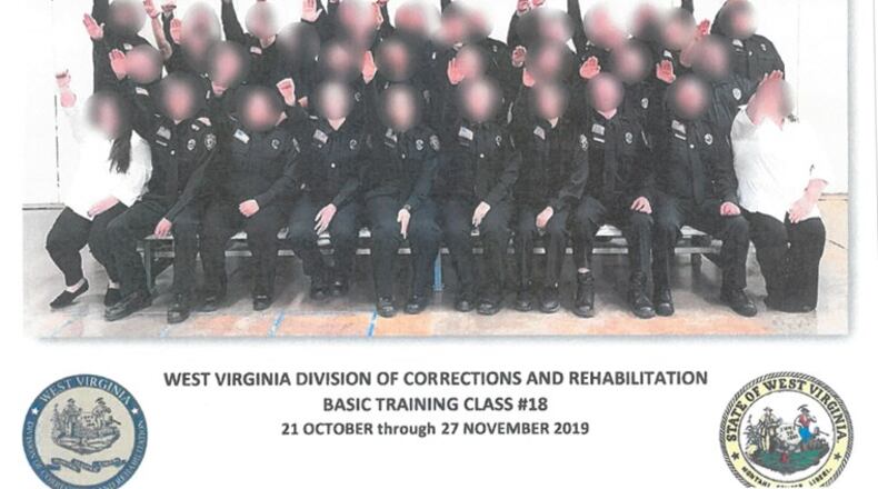 Trainees in the West Virginia Division of Corrections and Rehabilitation reportedly will be terminated after a photograph emerged of the class performing an apparent Nazi salute.