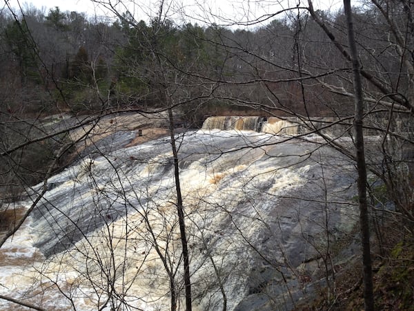 Bear Creek Falls tumbles over a large rock outcrop. (Courtesy of Jonah McDonald)
