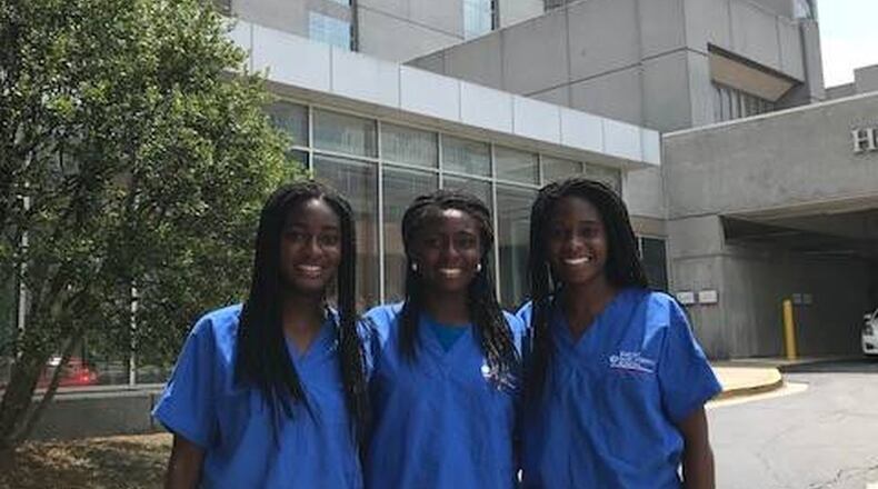Sisters Agnes, Belinda and Bernadine Kumi, students at Blessed Trinity School, work as VolunTeens at Emory St. Joseph Hospital (ESJH). The Kumis assist in various units around ESJH. Through a non-profit they founded, GABB (an acronym with two meanings: the names of all the sisters; 8-yr.-old Gladys, Agnes, Bernadine and Belinda. It also stands for Give and Be Blessed. ) they deliver teddy bears to kids at Children s Healthcare of Atlanta. To date, they’ve donated nearly 2,000 bears.