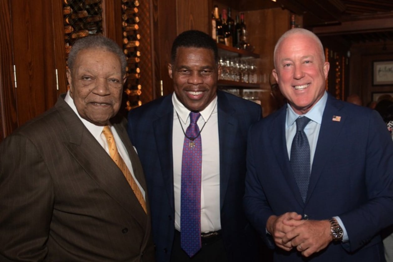 Fulton County Commission Chairman Robb Pitts attended the Buckhead going-away dinner for Herschel Walker and Bill White, Oct. 15, 2025. (Courtesy of Bill White)
