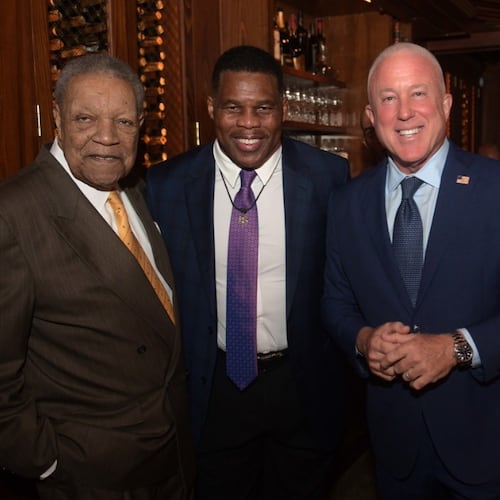 Fulton County Commission Chairman Robb Pitts attended the Buckhead going-away dinner for Herschel Walker and Bill White, Oct. 15, 2025. (Courtesy of Bill White)