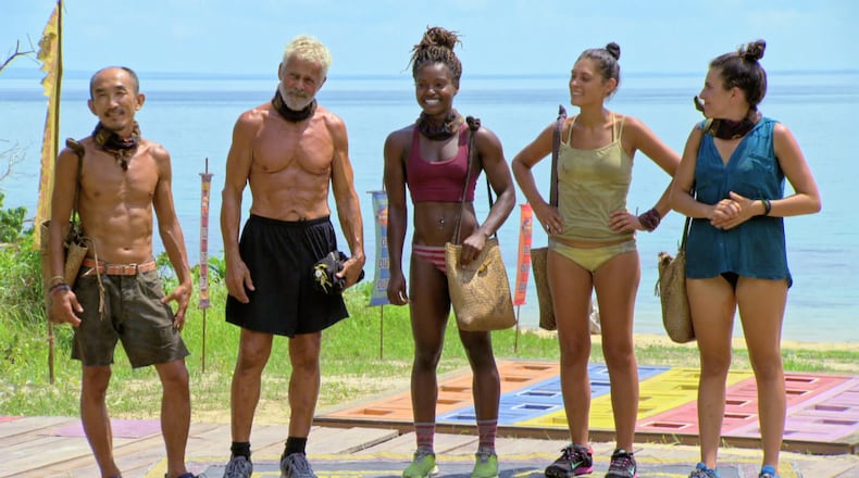"With Me Or Not With Me" -- Tai Trang, Joseph Del Campo, Cydney Gillon, Michele Fitzgerald and Aubry Bracco during the thirteenth episode of SURVIVOR: KAOH RONG -- Brains vs. Brawn vs. Beauty. The show airs, Wednesday, May 11 (8:00-9:00 PM, ET/PT) on the CBS Television Network. Photo: Screen Grab /CBS Entertainment é2016 CBS Broadcasting, Inc. All Rights. Reserved.