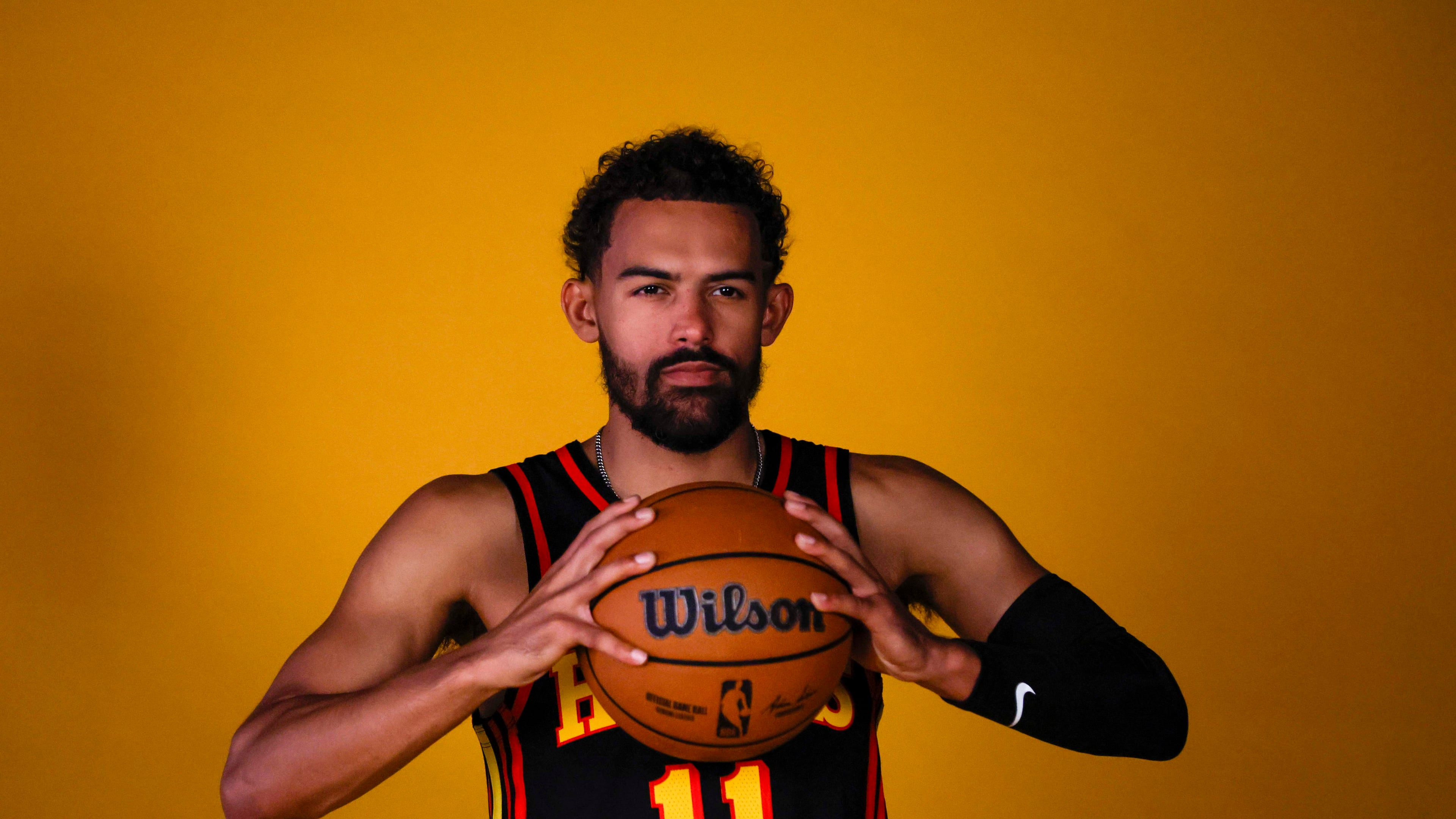 Atlanta Hawks' guard Trae Young will become the latest NBA player to try his hand at rapping as his song 'Where I Stay' drops at midnight on Saturday. (Miguel Martinez/AJC)