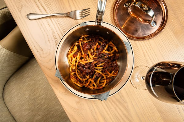 Vegan bolognese, labeled "the pride of our chefs" on the Ashland menu. (Courtesy of Ashland)