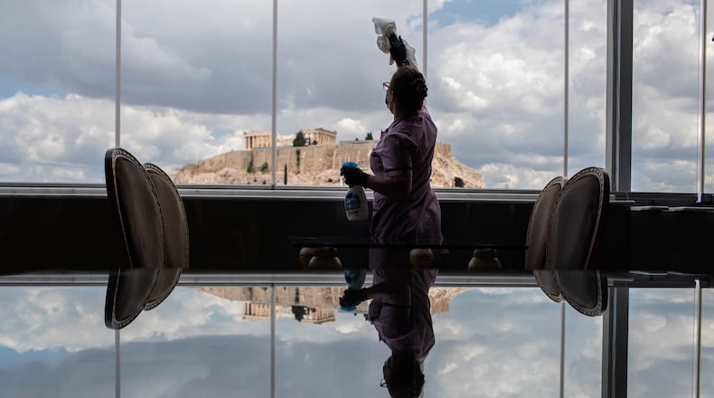 Lockdown restrictions were lifted on non-seasonal hotels Monday in Greece as the country prepares to start its tourism season on June 15.