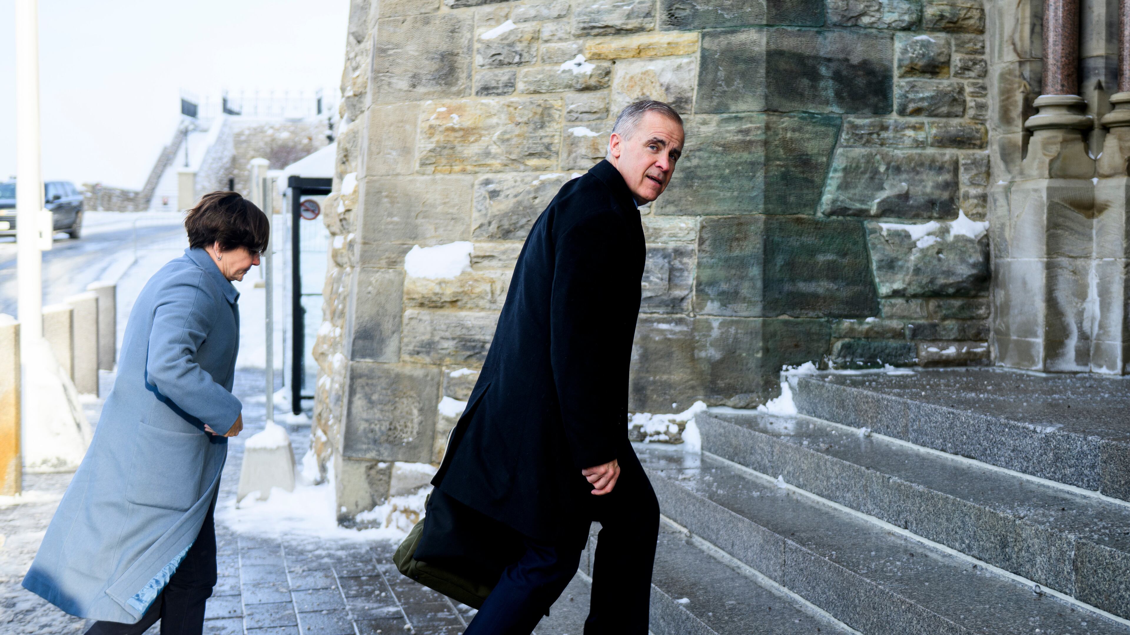 Canadian Prime Minister Mark Carney arrives on Parliament Hill in Ottawa, Canada, Thursday, Dec. 11, 2025. (Spencer Colby/The Canadian Press via AP)