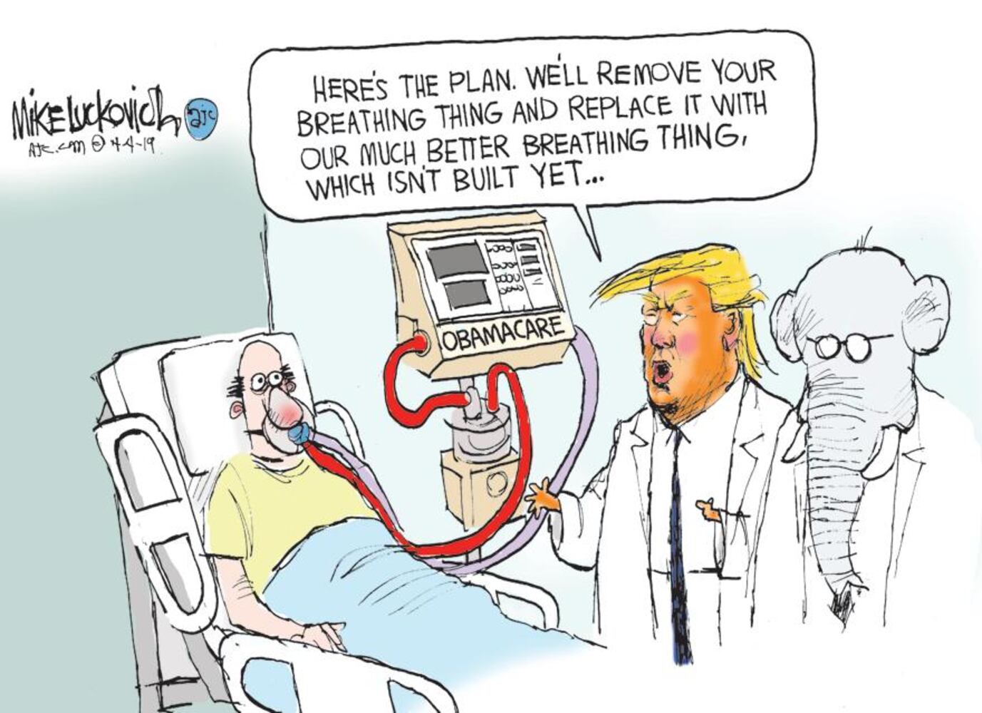 Mike Luckovich Round File for April 2019