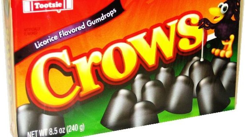 Crows black gumdrops, made by the folks at Tootsie Roll, boast a mild anise flavor.