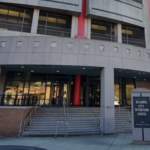 The city of Atlanta's detention center near the intersection of Peachtree Street and Memorial Drive.