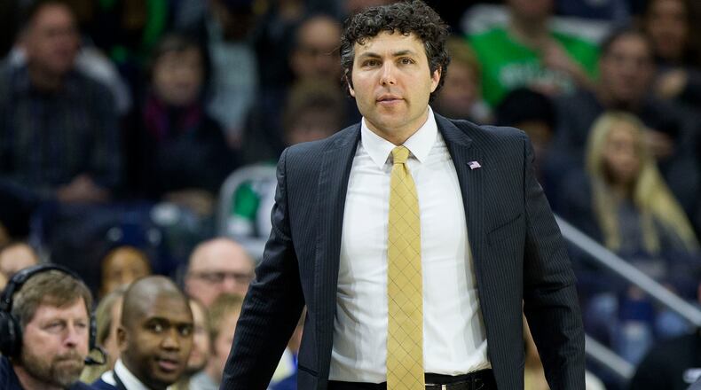 Georgia Tech head coach Josh Pastner looks on during the first half of a game against Notre Dame last month in South Bend, Ind.