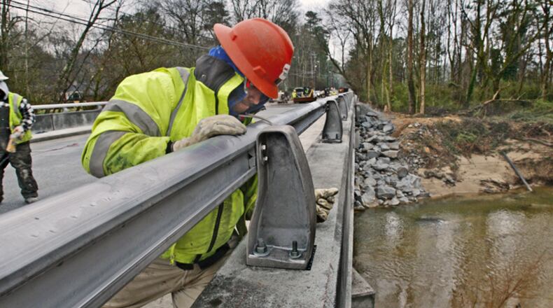Alpharetta has awarded a $310,984 contract to repair bridges at seven locations around the city. JOHN SPINK / JSPINK@AJC.COM