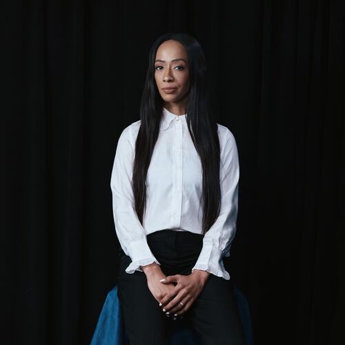 American poet, novelist and visual artist, Rachel Eliza Griffiths, poses for a photograph on Friday, Jan. 16, 2026. (AP Photo/Andres Kudacki)