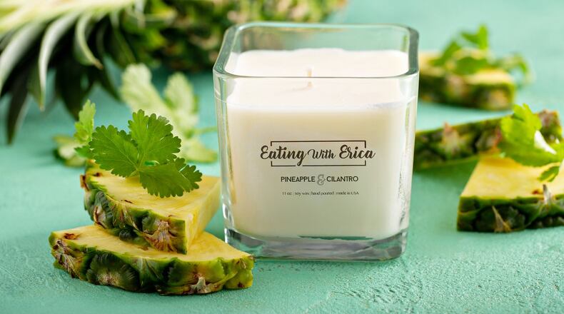 Atlanta-based Erica Key, better known for her company, Eating with Erica, offers a line of food-inspired candles. Contributed by Elena Veselova