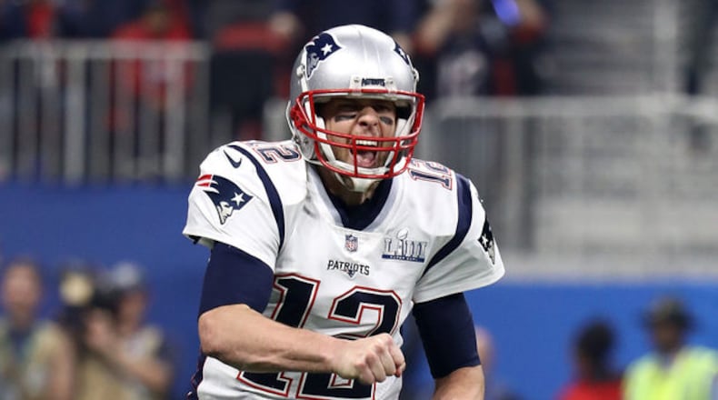 A suspect who allegedly stole memorabilia, including a game-worn Tom Brady jersey, from an exhibit inside the Patriots Hall of Fame. (Photo by Al Bello/Getty Images)