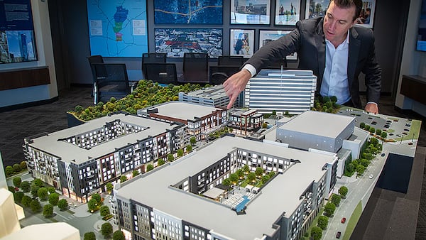 GID Development President James Linsley talks about the High Street project at the Experience Center in Dunwoody.  (Phil Skinner/AJC)